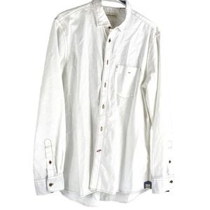Hinton & Hinton Men’s Shirt Size Large Button Up Long Sleeve Pocket White